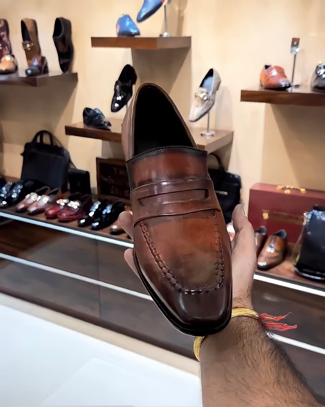 Burnished Tan Penny Loafers