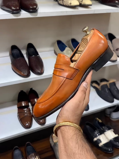 Classic Tan Penny Loafers