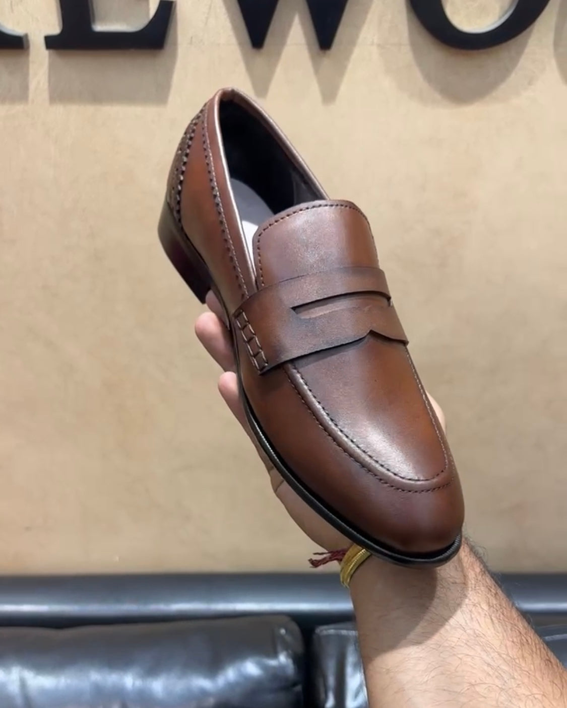 Dark Tan Penny Loafers