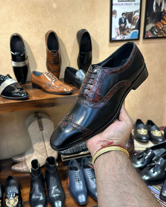 Authentic Black-brown Spectator Oxfords