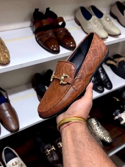 Snake Scaled Ultra-comfortable Driving Loafers