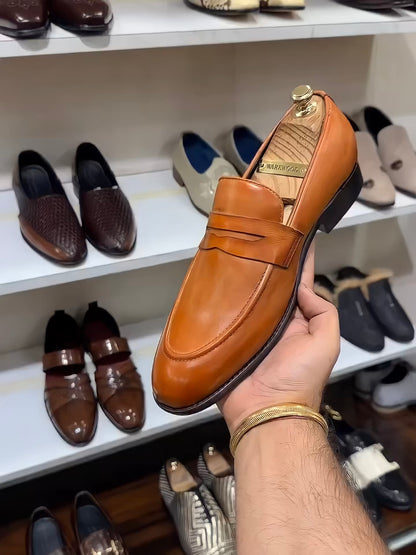 Classic Tan Penny Loafers