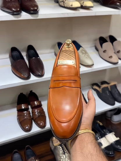 Classic Tan Penny Loafers