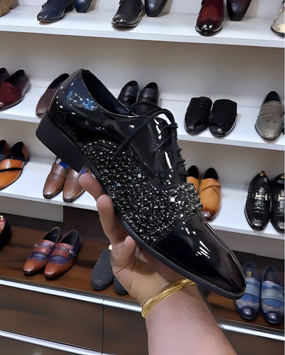 Luxe Edition Diamond Studded Patent Oxfords