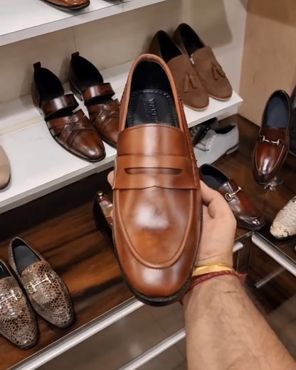 Classic Tan Penny Loafers