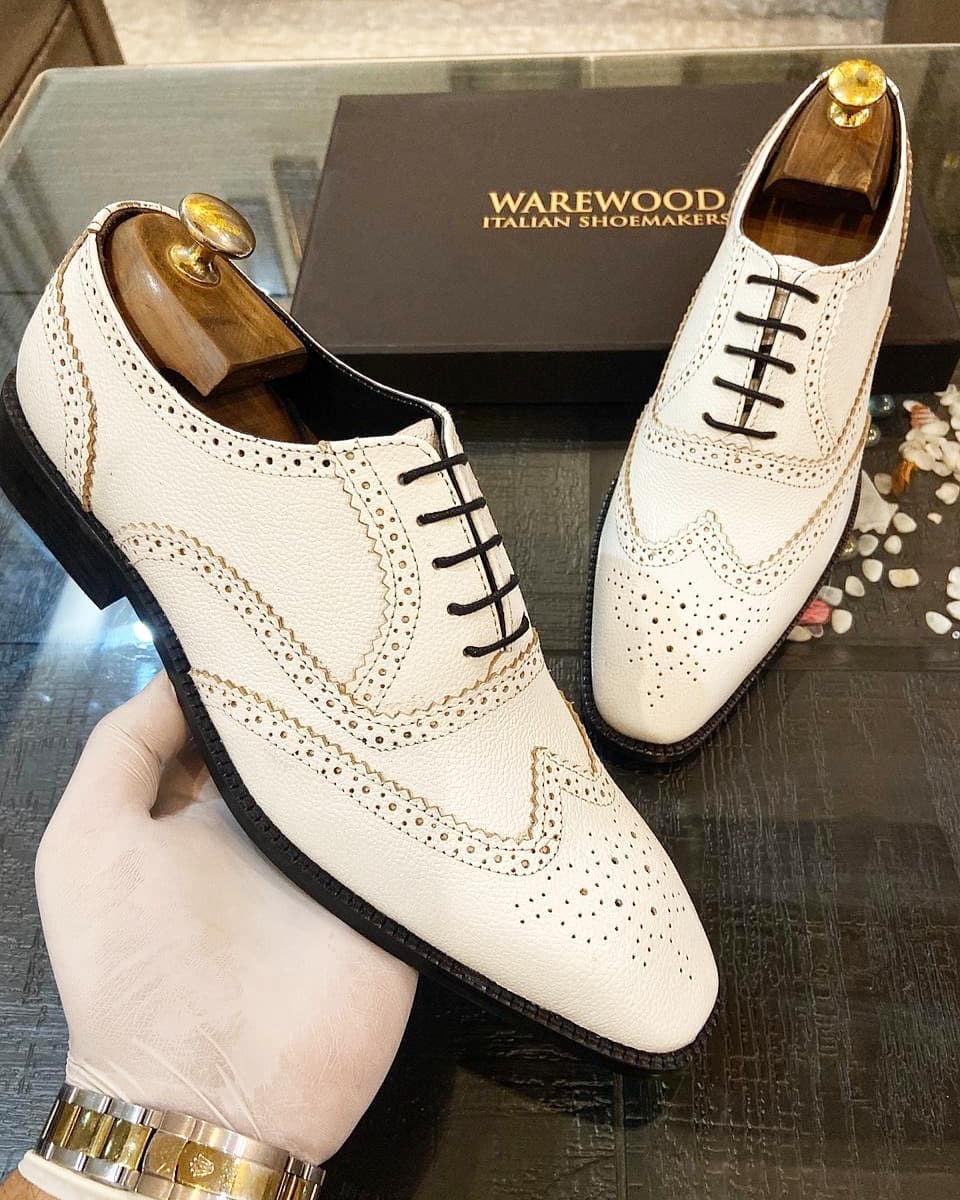 Pure Italian Leather Brogue British Oxfords