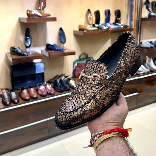 Exotic Python Scaled Loafers