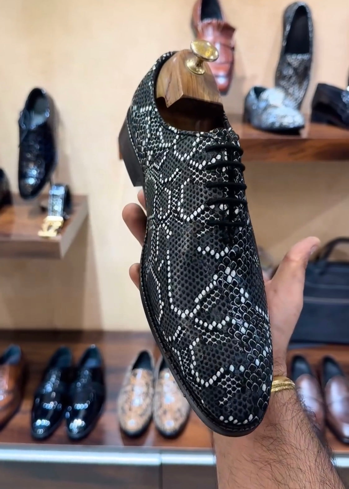 Italian Snake Leather Oxfords