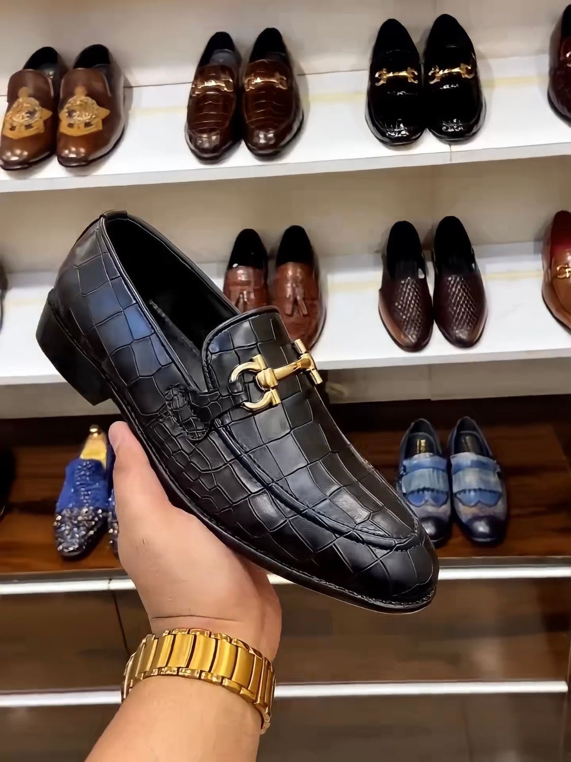 Brazillian Crocodile Moccasins