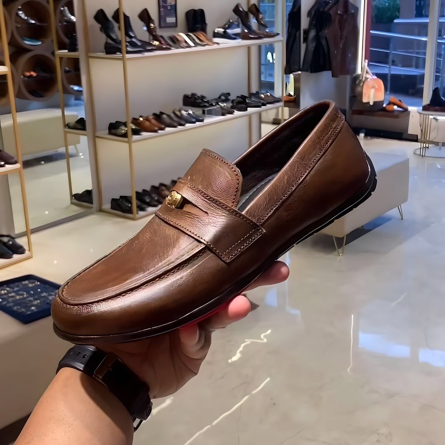 Brown Matt Finish Ultra Soft Driving Loafers