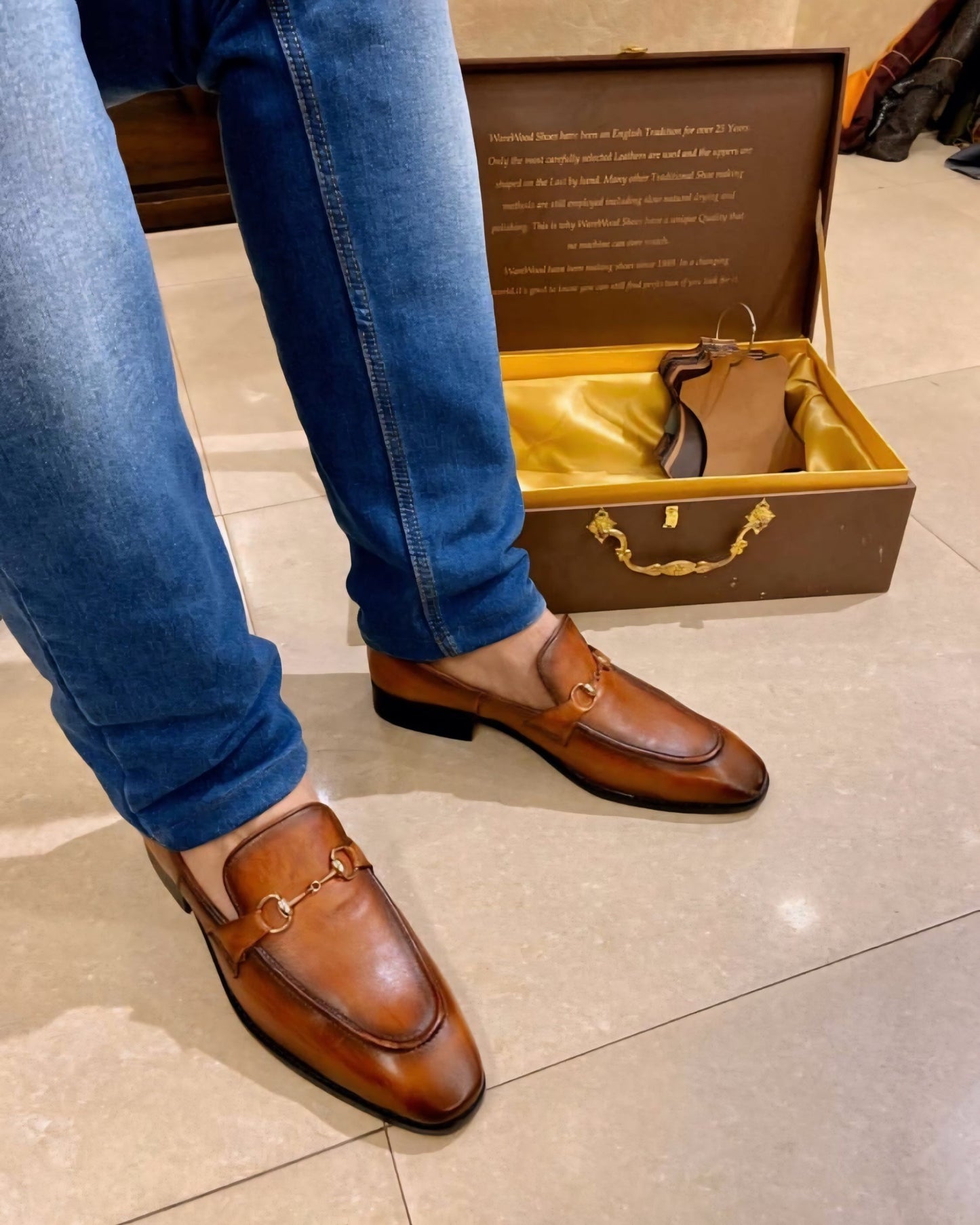 Classic Tan Patina Loafers