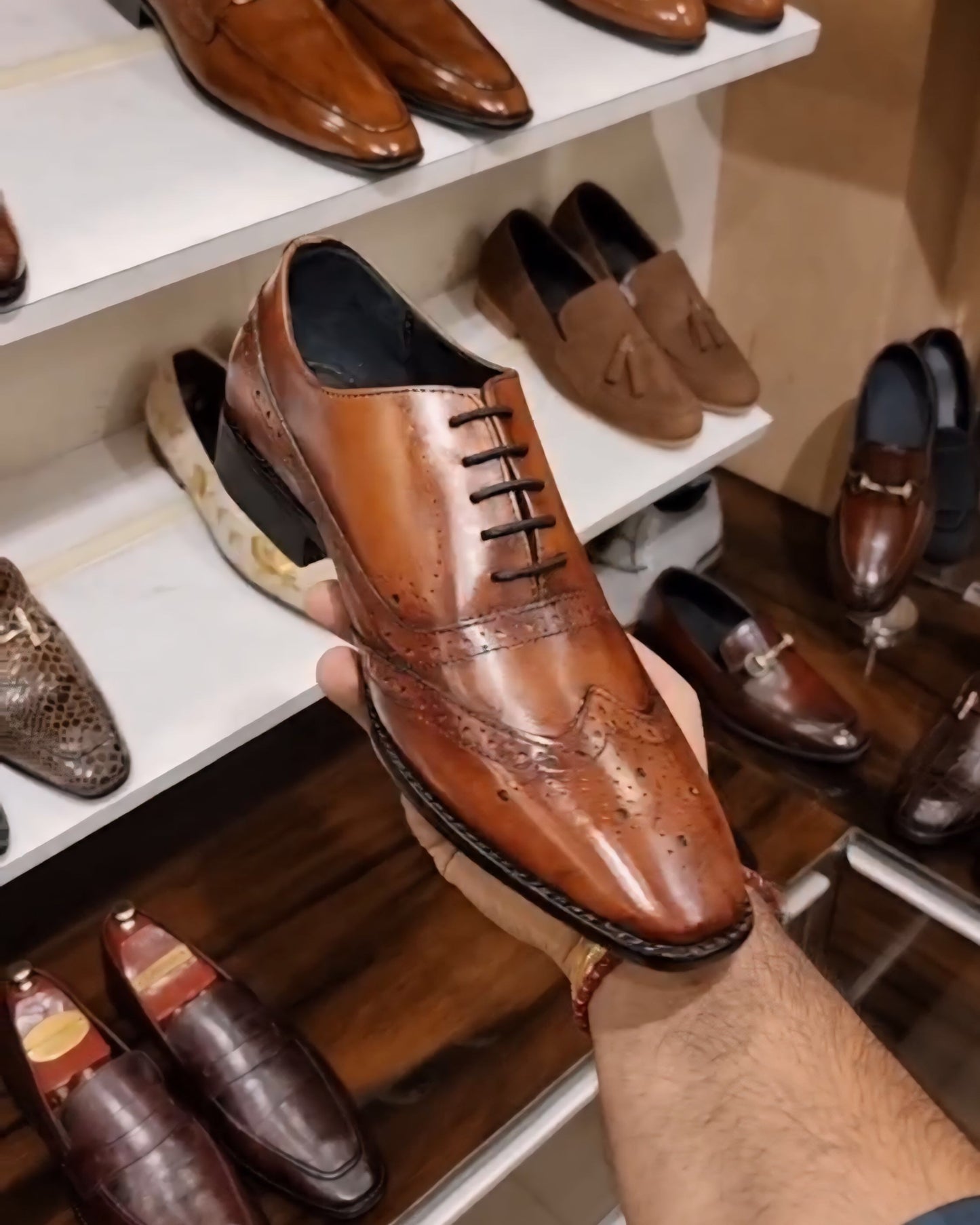 Authentic Patina Semi-brogue Oxfords