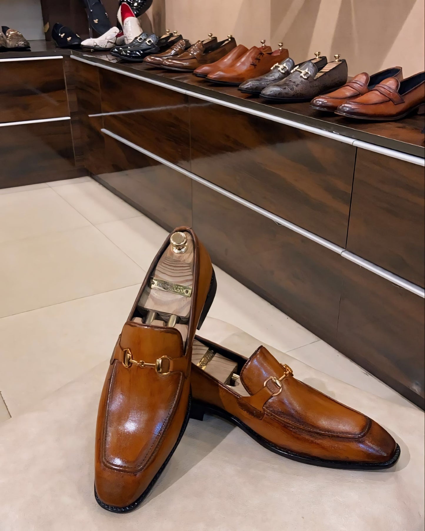 Classic Tan Patina Loafers