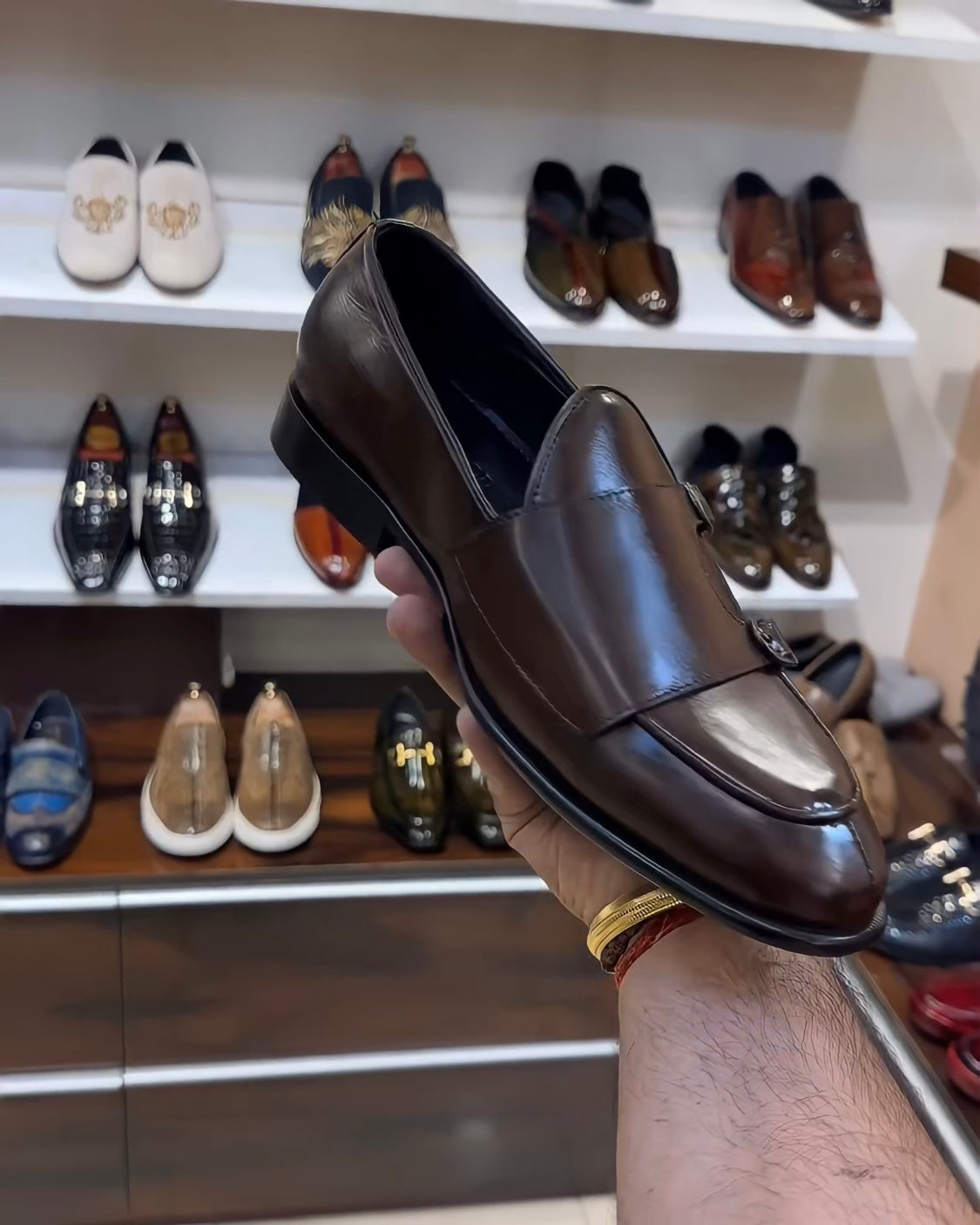 Coffee Brown Double Monk Loafers