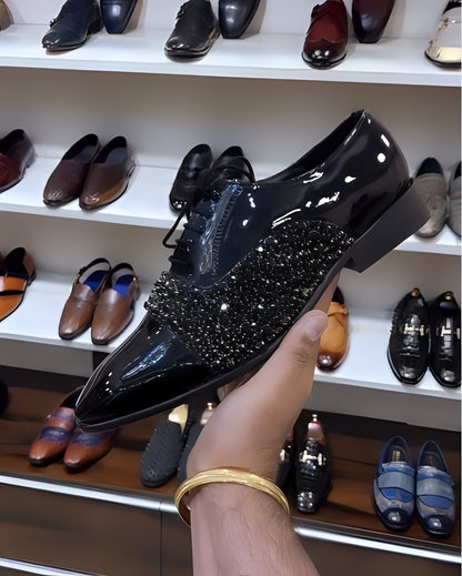 Luxe Edition Diamond Studded Patent Oxfords