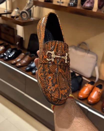 Bloodfire Viper Scaled Ultra-soft Driving Loafers