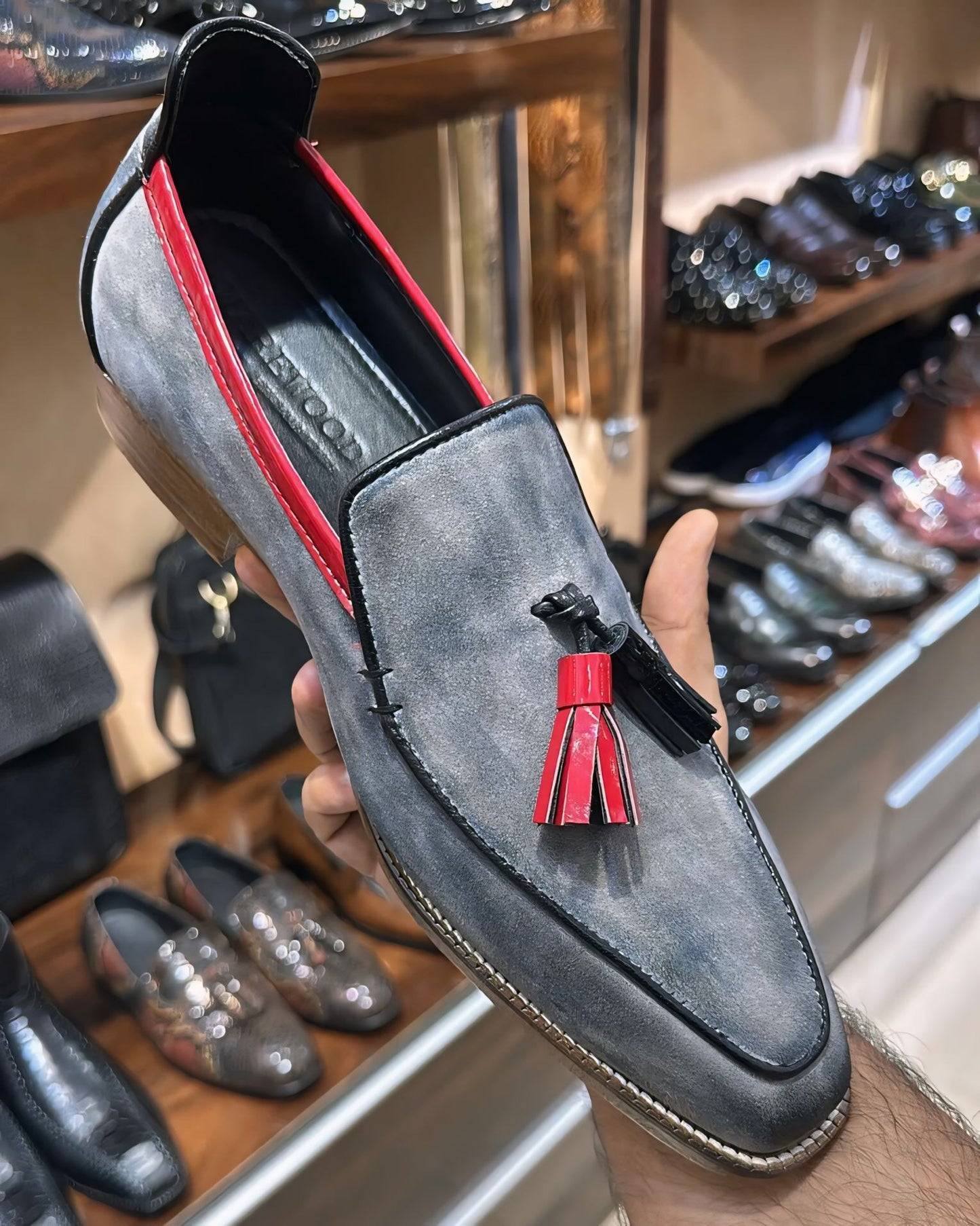 Limited Edition Suede Tassel Loafers with Wood Sole