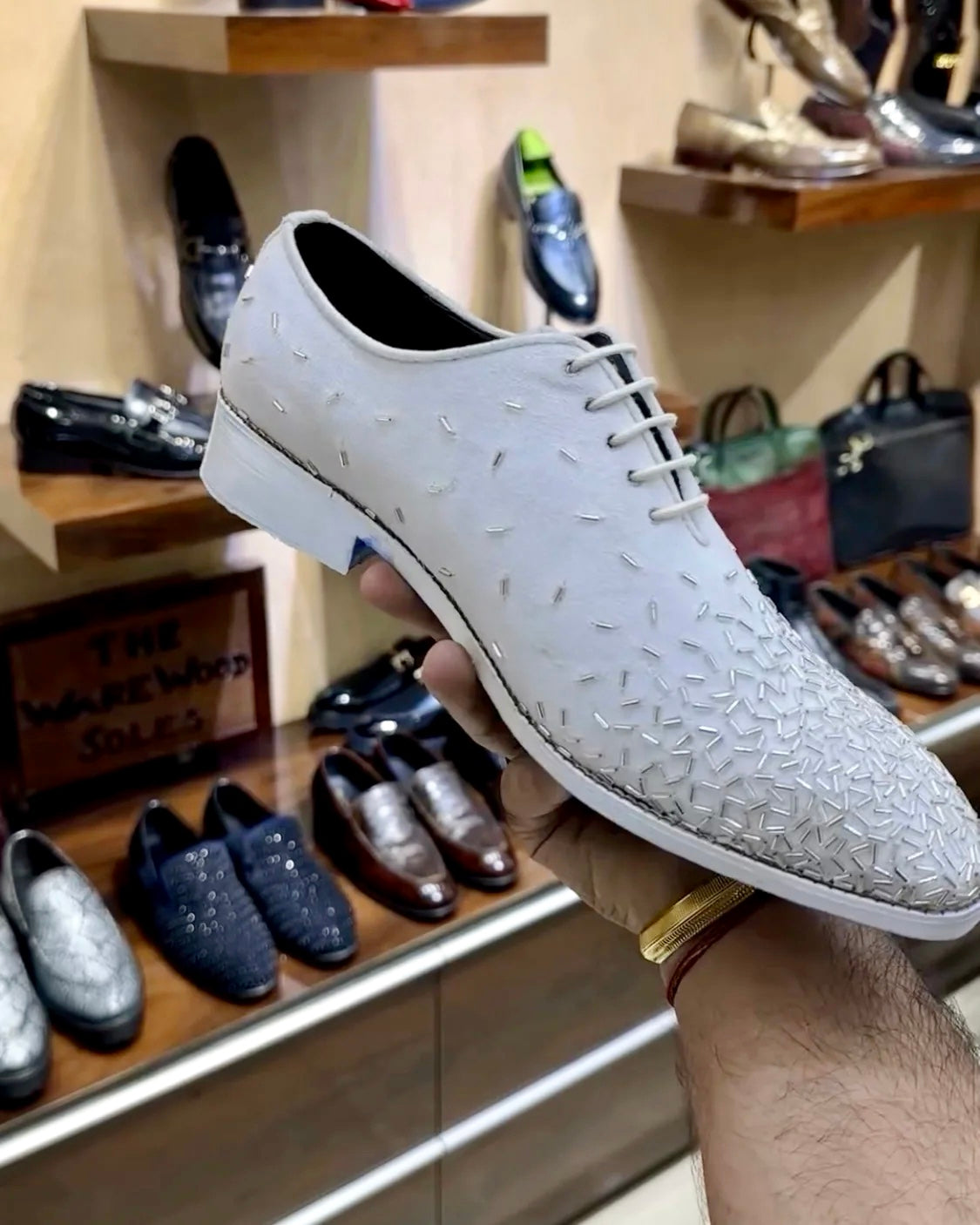 New Pure Italian White Suede Oxfords