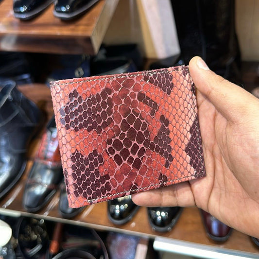 Exotic Italian Snake Scaled Leather Wallet