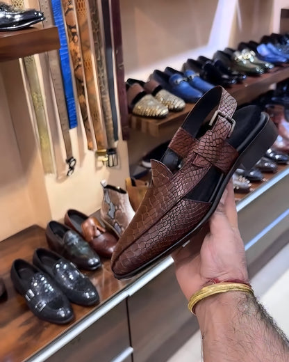 Walnut Brown Cobra Scaled Peshawaris